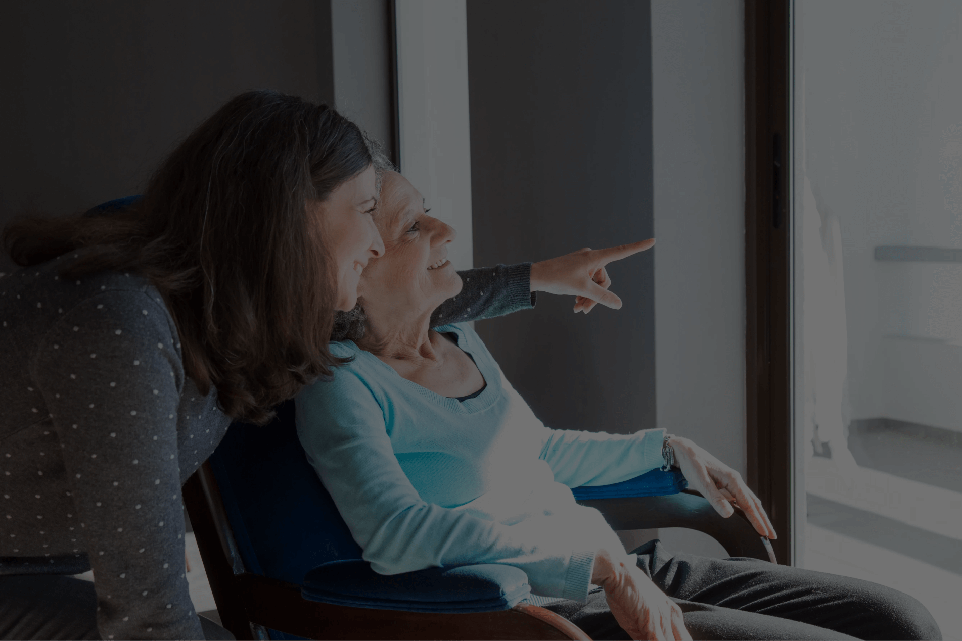 Positive Mother Daughter Enjoying Dramatic View